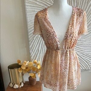 Show Me Your Mumu Print V-Neck Romper